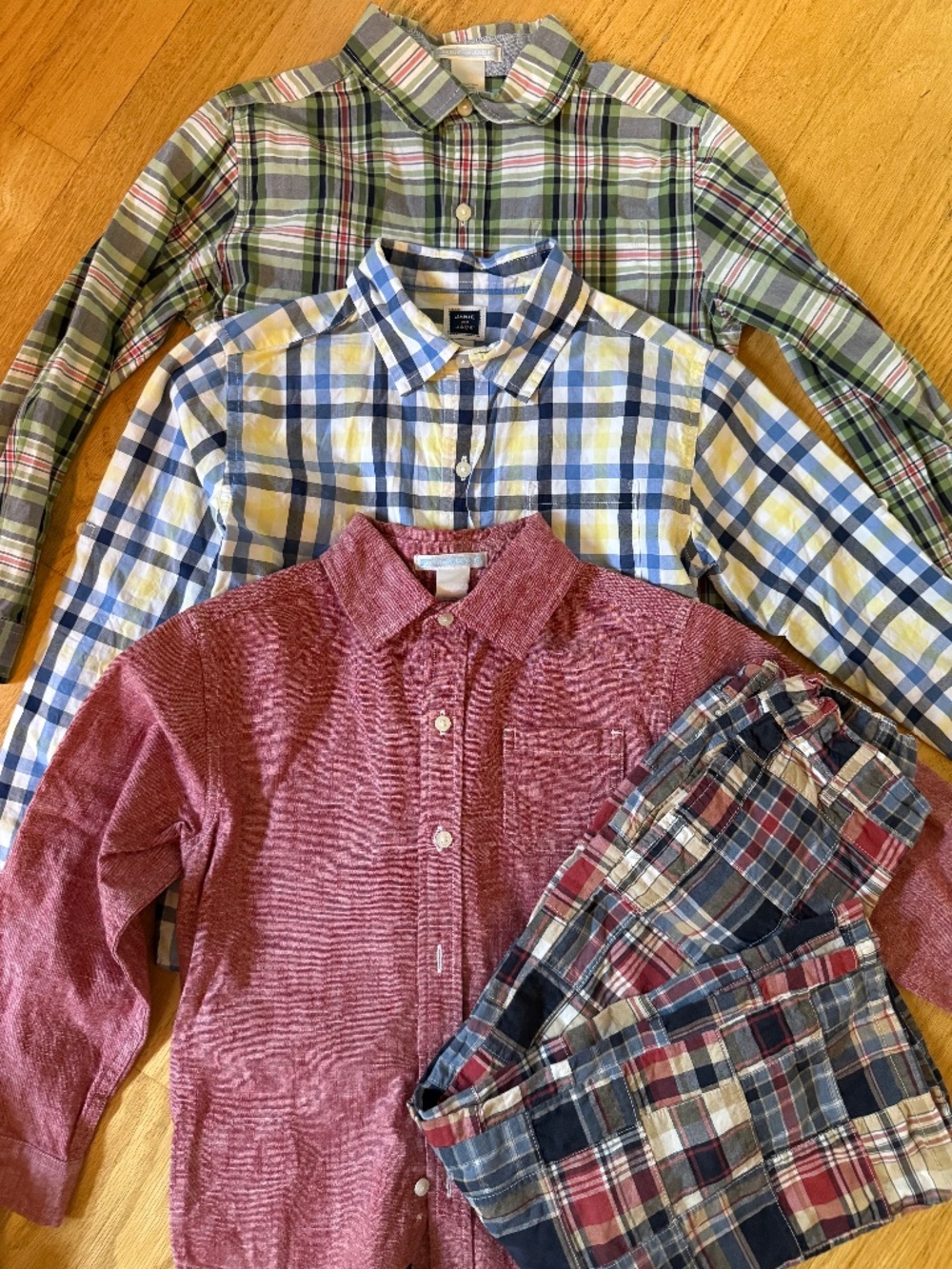 Janie and Jack Boys Preppy Plaid Clothing Bundle Size 6